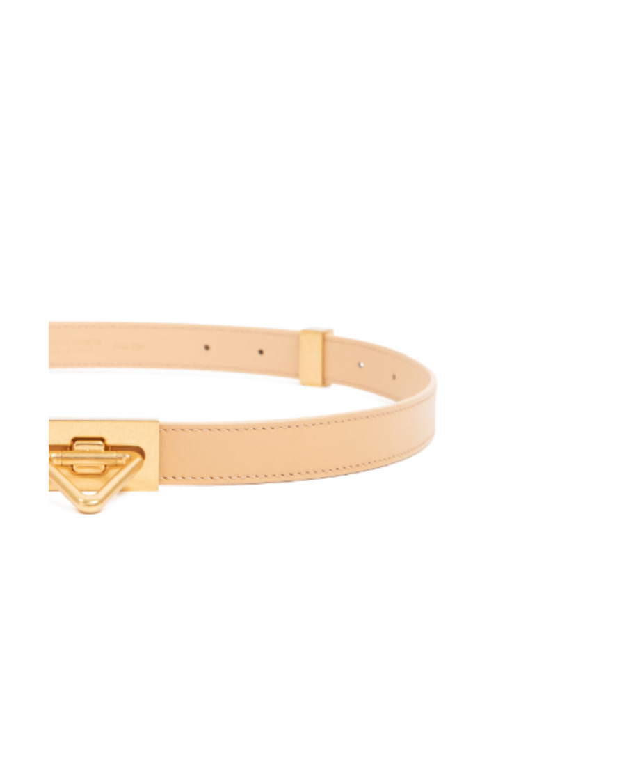 Bottega Veneta Triangle Buckle Belt In Nude