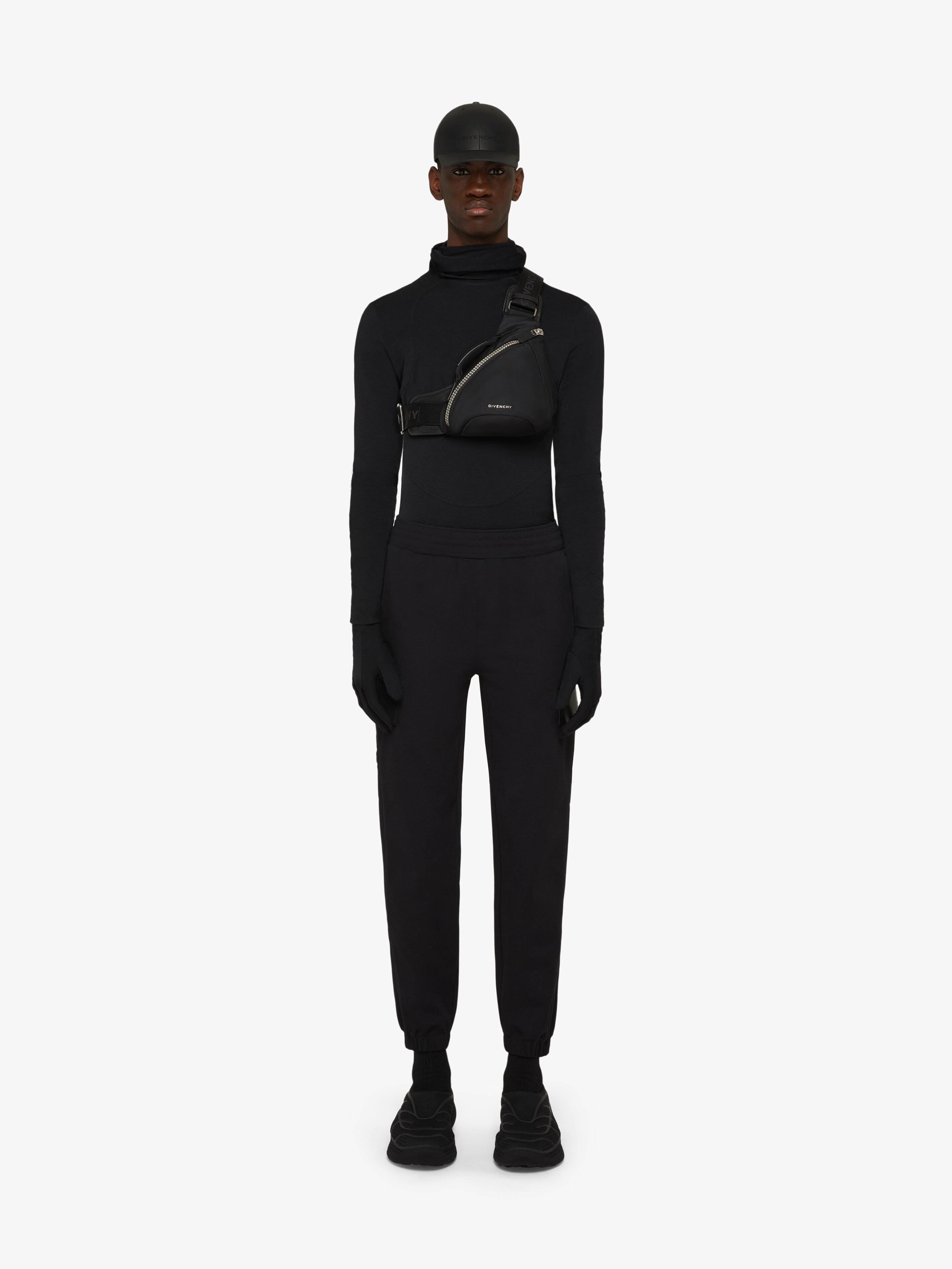 Givenchy Small Logo-print Triangle Bag In Black