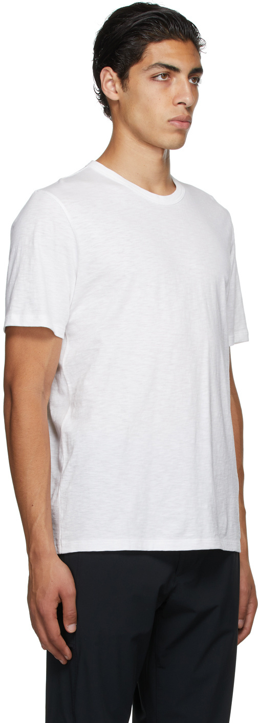 Theory Keen' Linen Blend Crewneck T-shirt In White