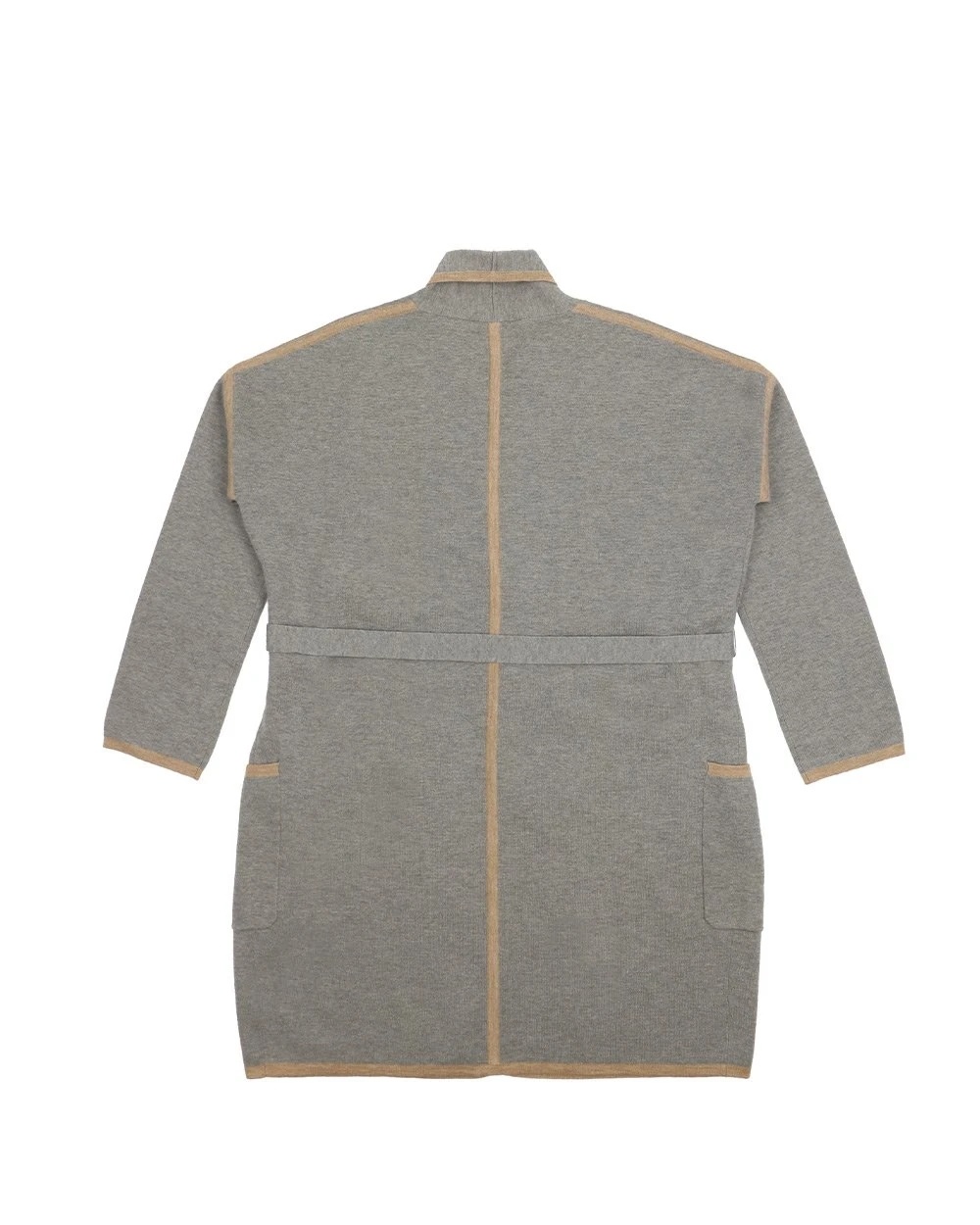 Max Mara Lace-up Cardigan In Gray