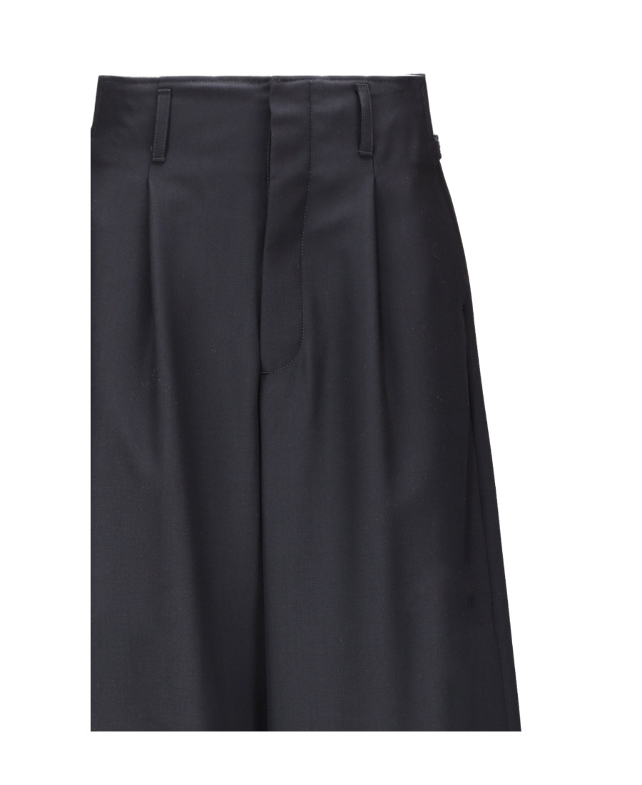Ambush Wide-leg Virgin-wool Trousers In Black