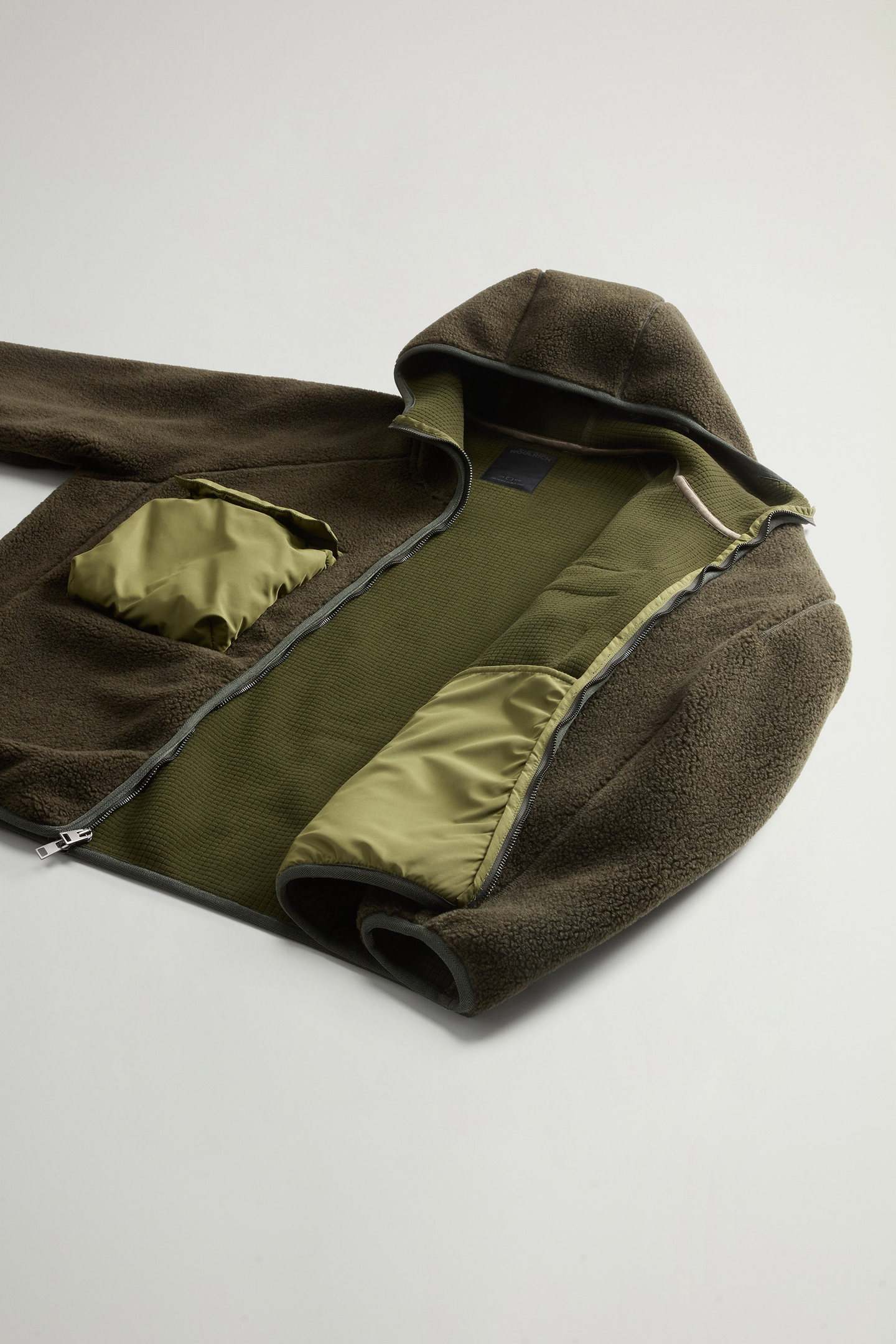 Woolrich Zipper Hoodie In Brown