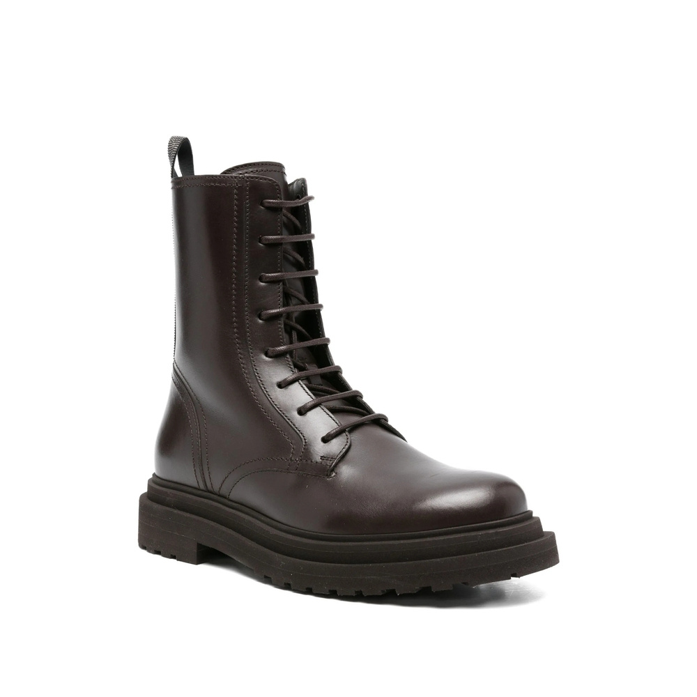 Brunello Cucinelli Round Toe Ankle Boots
