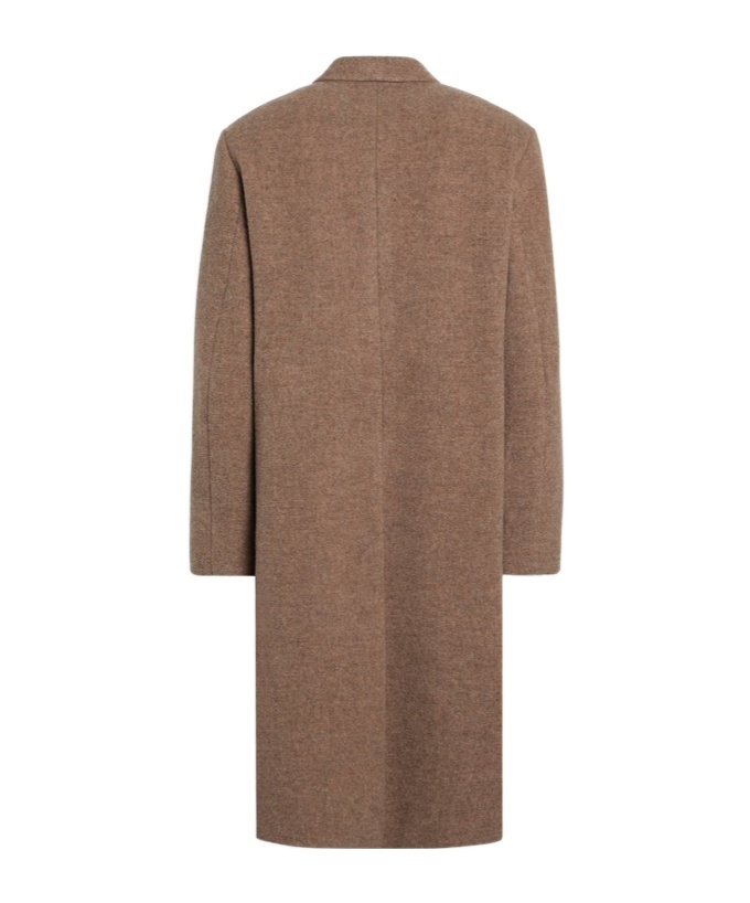 Auralee Beige Double-breasted Wool Coat Men