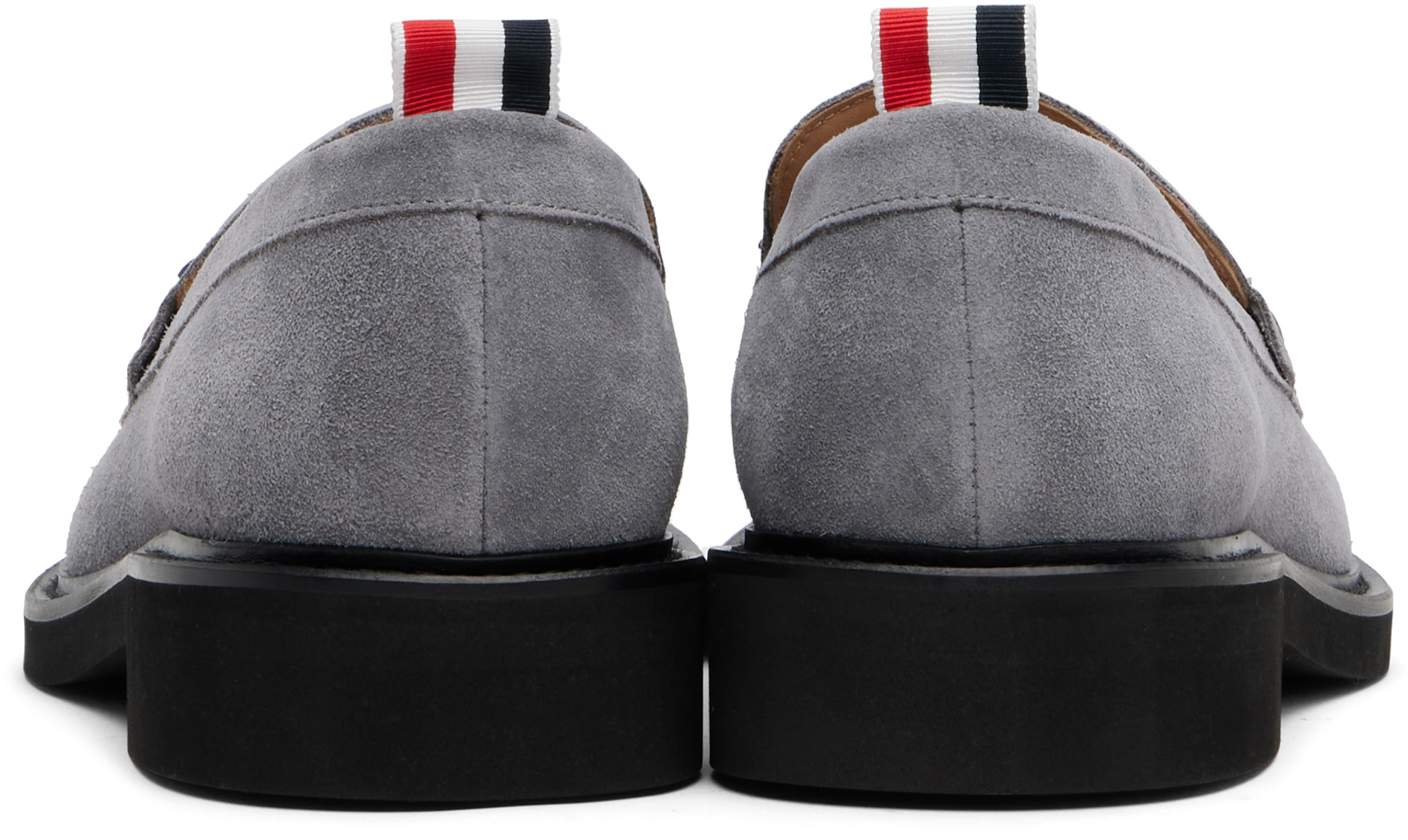 Thom Browne Rwb Tassel Loafer Shoes In Gray