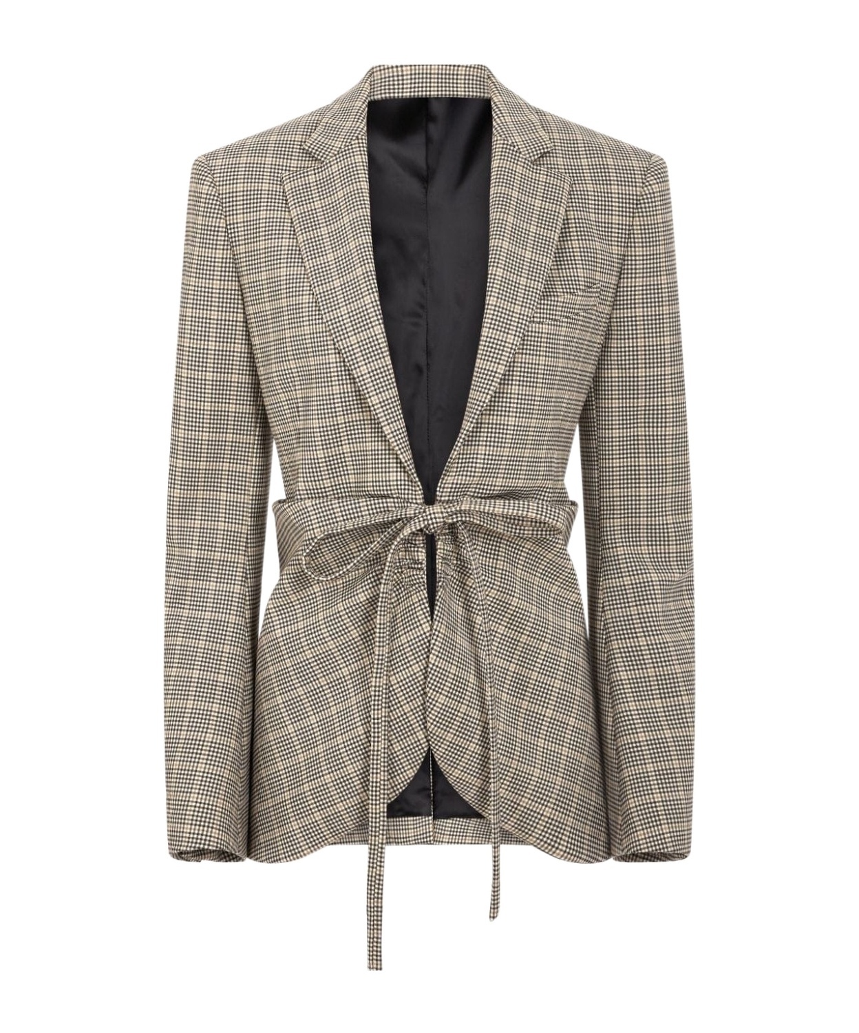Rabanne Plaid Check Fitted Jacket In Nude