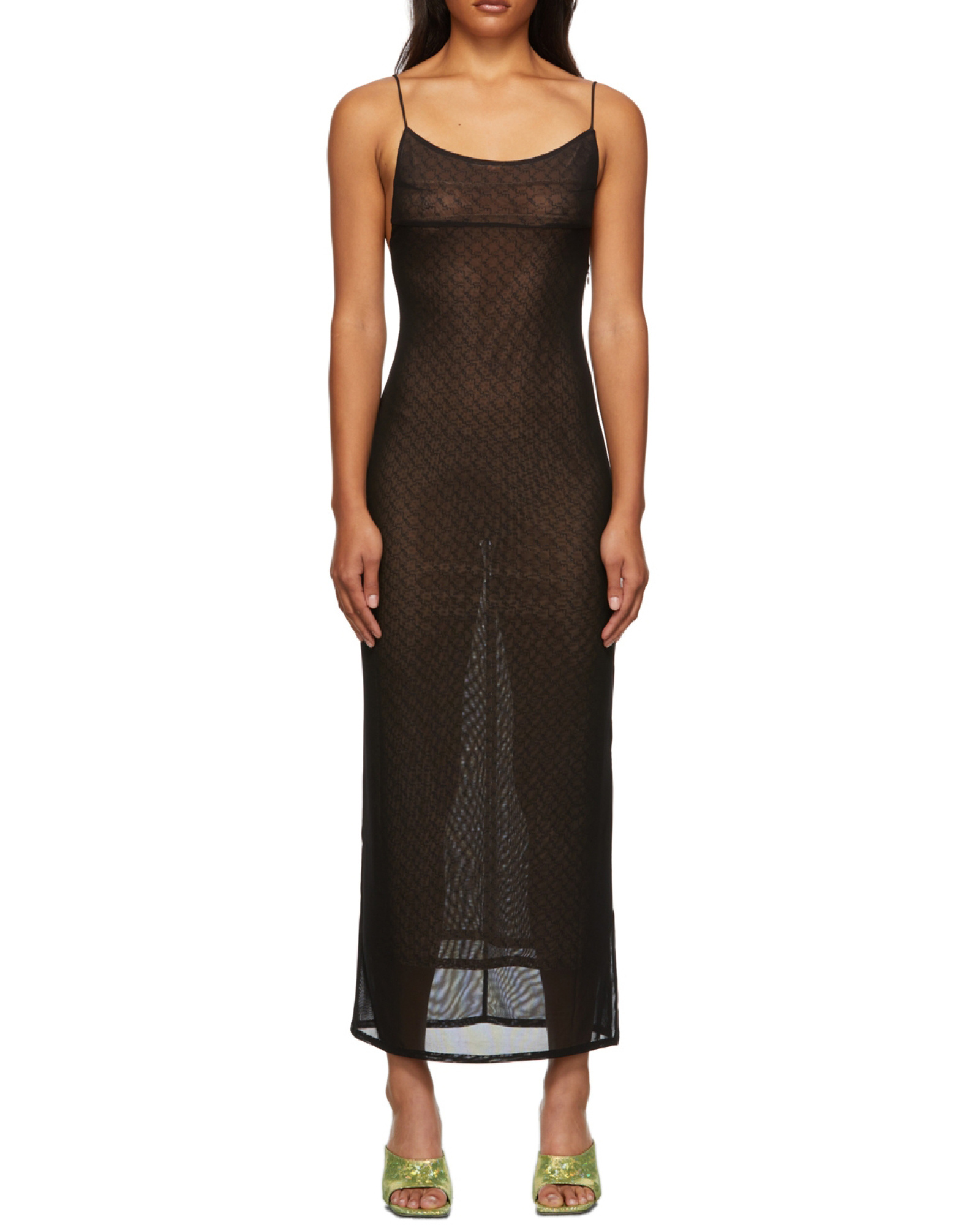 Miaou Hollowed-out Slim Dress In Black