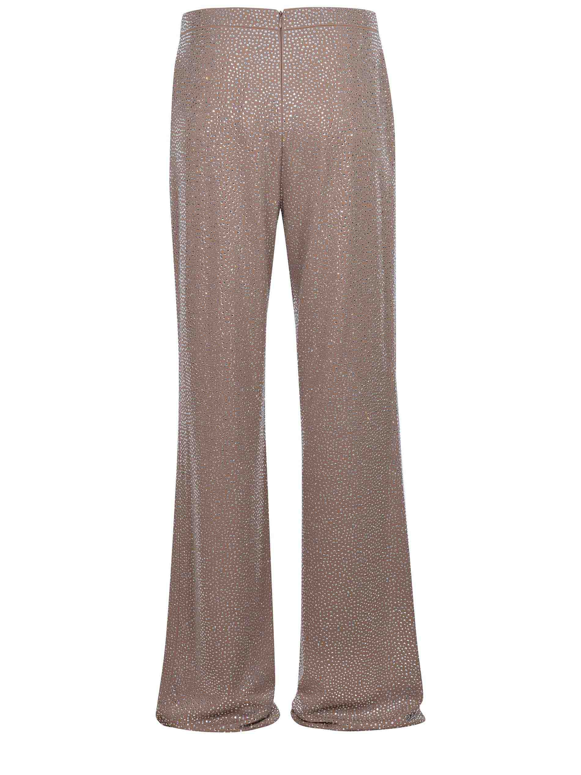 Giuseppe Di Morabito Rhinestone Casual Pants In Brown