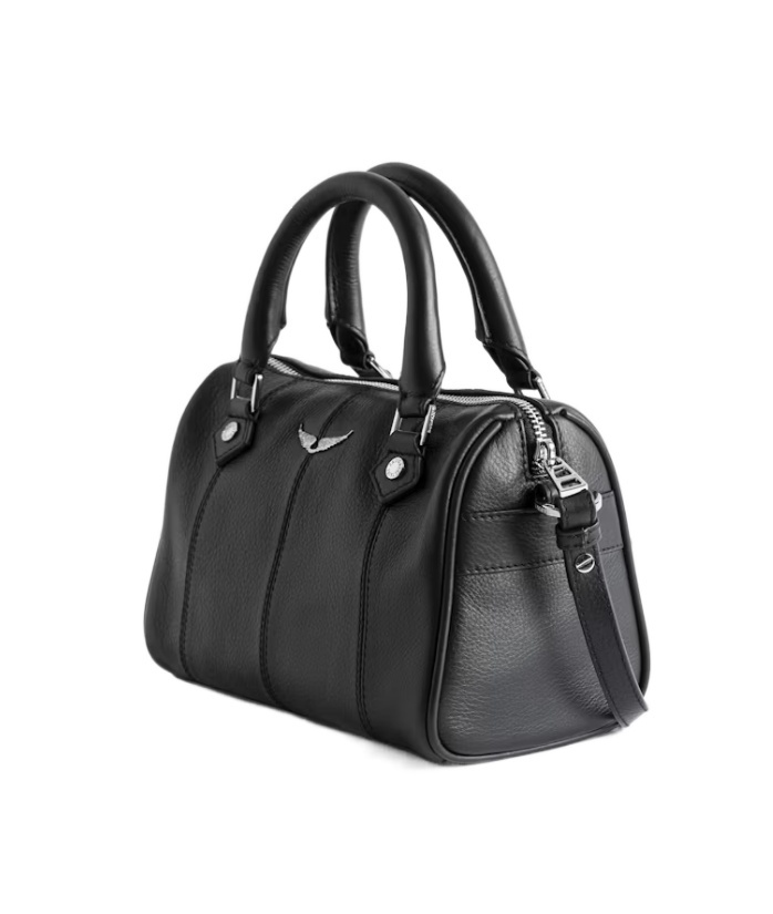 Zadig & Voltaire Xs Sunny Vibe Grained-leather Tote Bag In Black