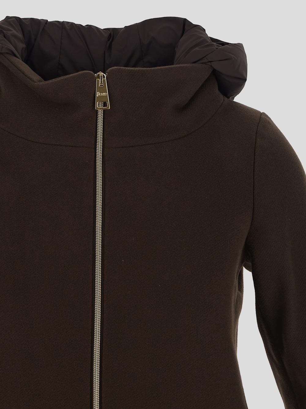 Herno Long-sleeved Hooded Cotton-padded Suit In Black