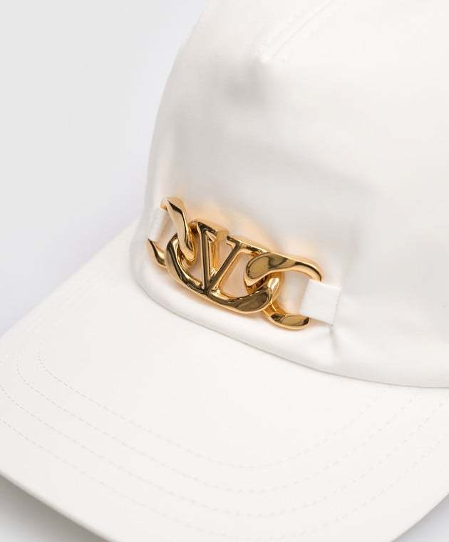 Valentino Vlogo Logo-plaque Baseball Cap In White