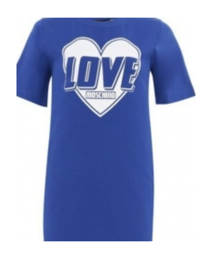 Moschino Logo Dress In Blue