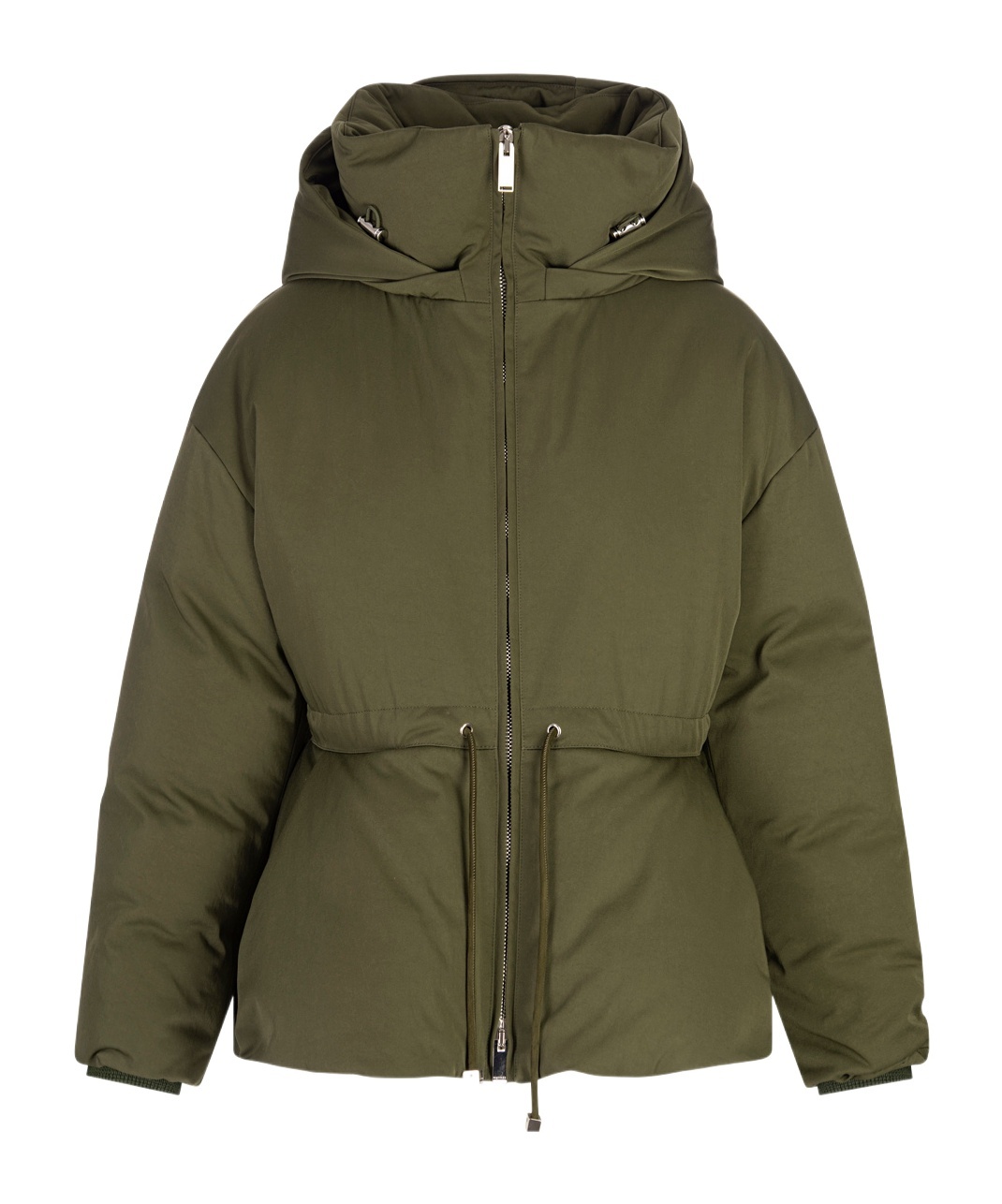Alexander Mcqueen Relaxed Silhouette Coat With High Collar In Green