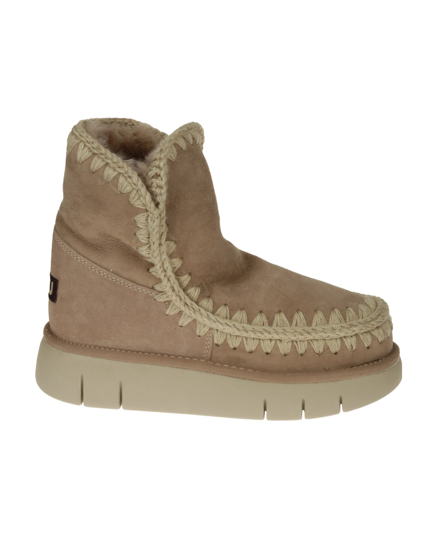 MOU LOGO PATCH ROUND HEAD SHORT BOOTS