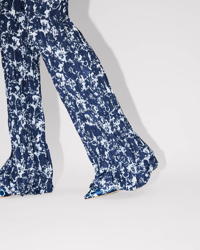 Kenzo Floral Camouflage Casual Pants In Blue