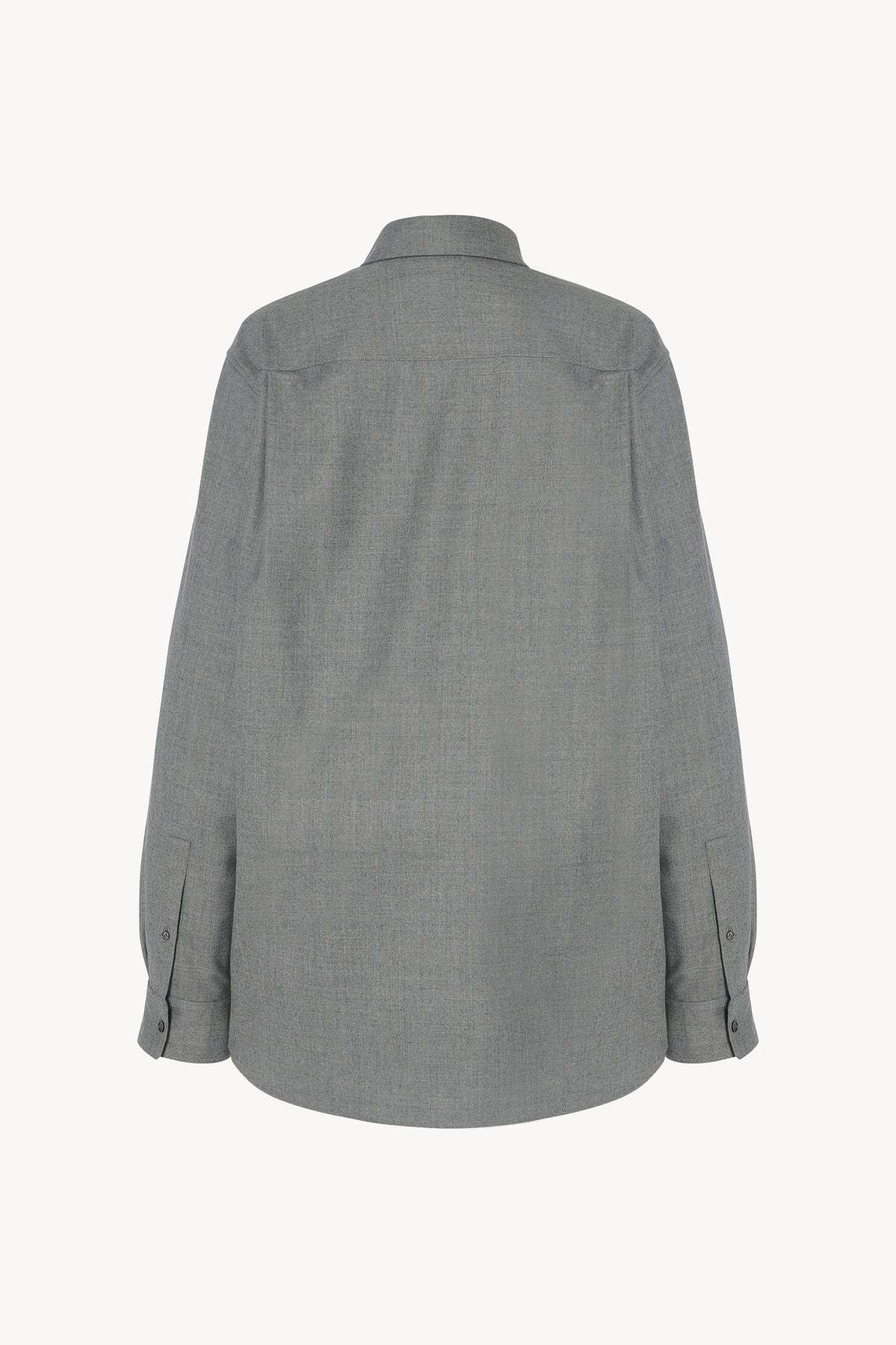 The Row Pino Virgin Wool Shirt In Gray