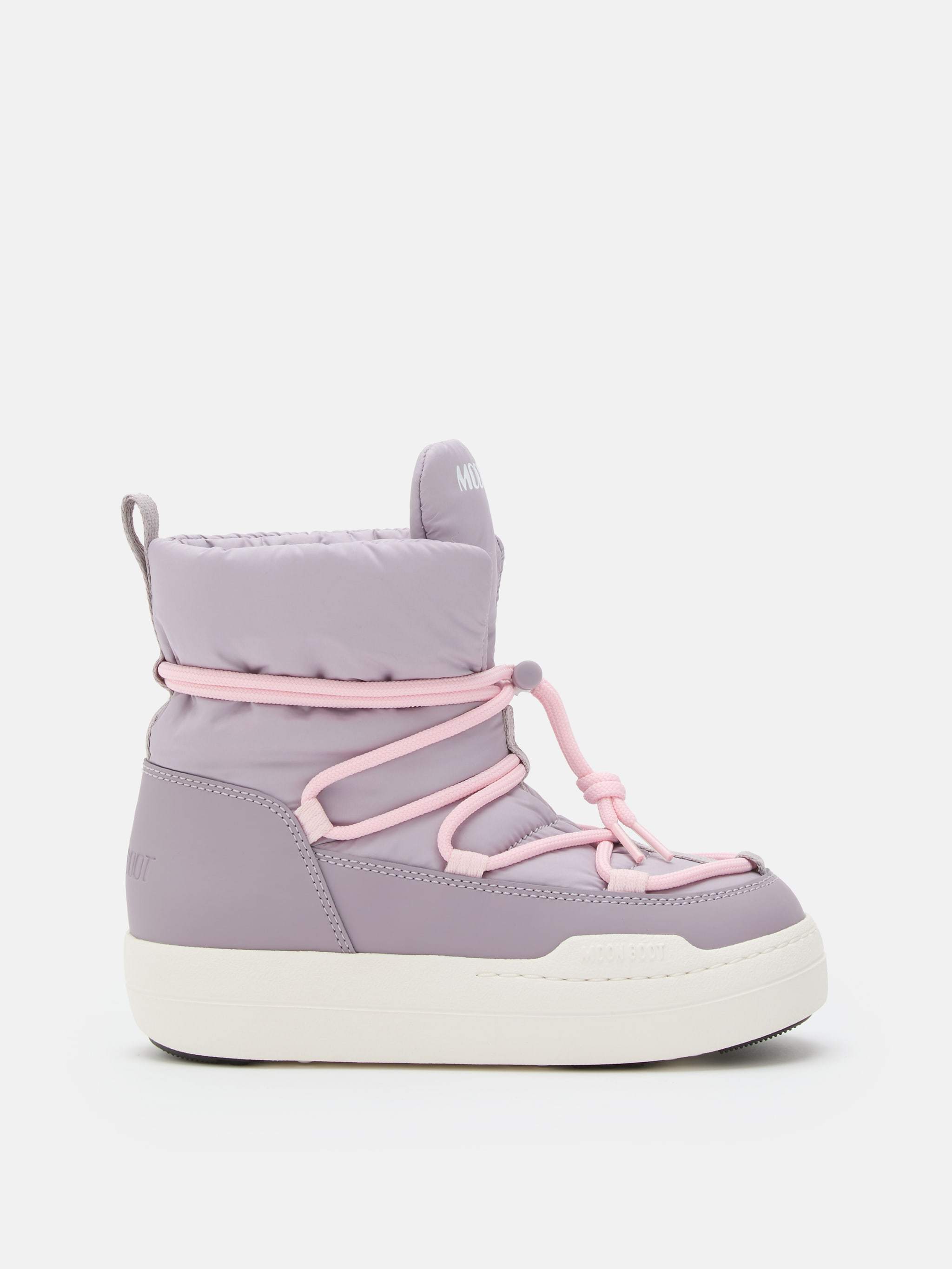 Moon Boot Padded Lace-up Snow Boots In Lilac