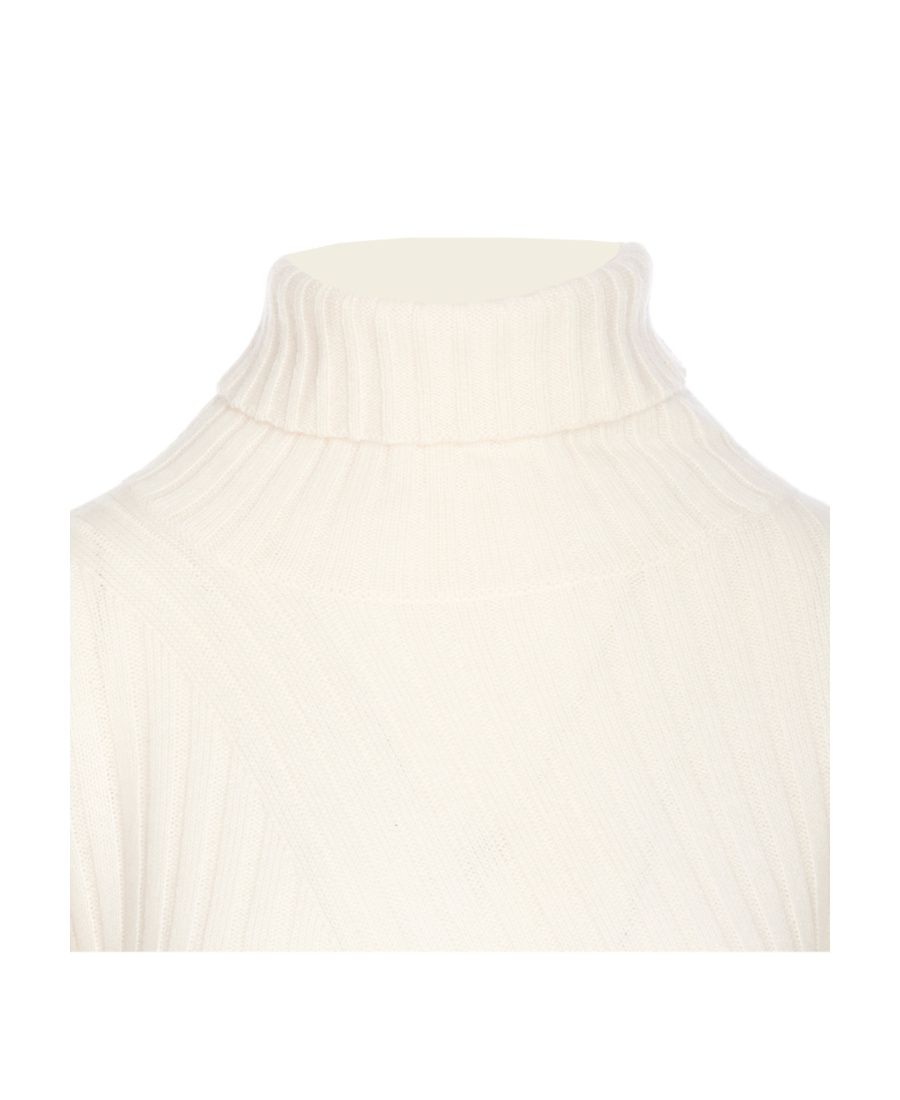 Max Mara High-neck Long-sleeved Sweater In White