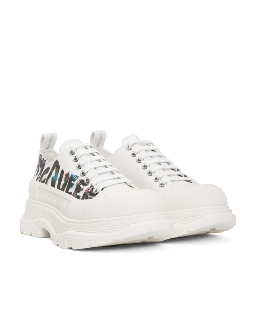 Alexander Mcqueen Tread Slick 50mm Graphic-print Sneakers In White