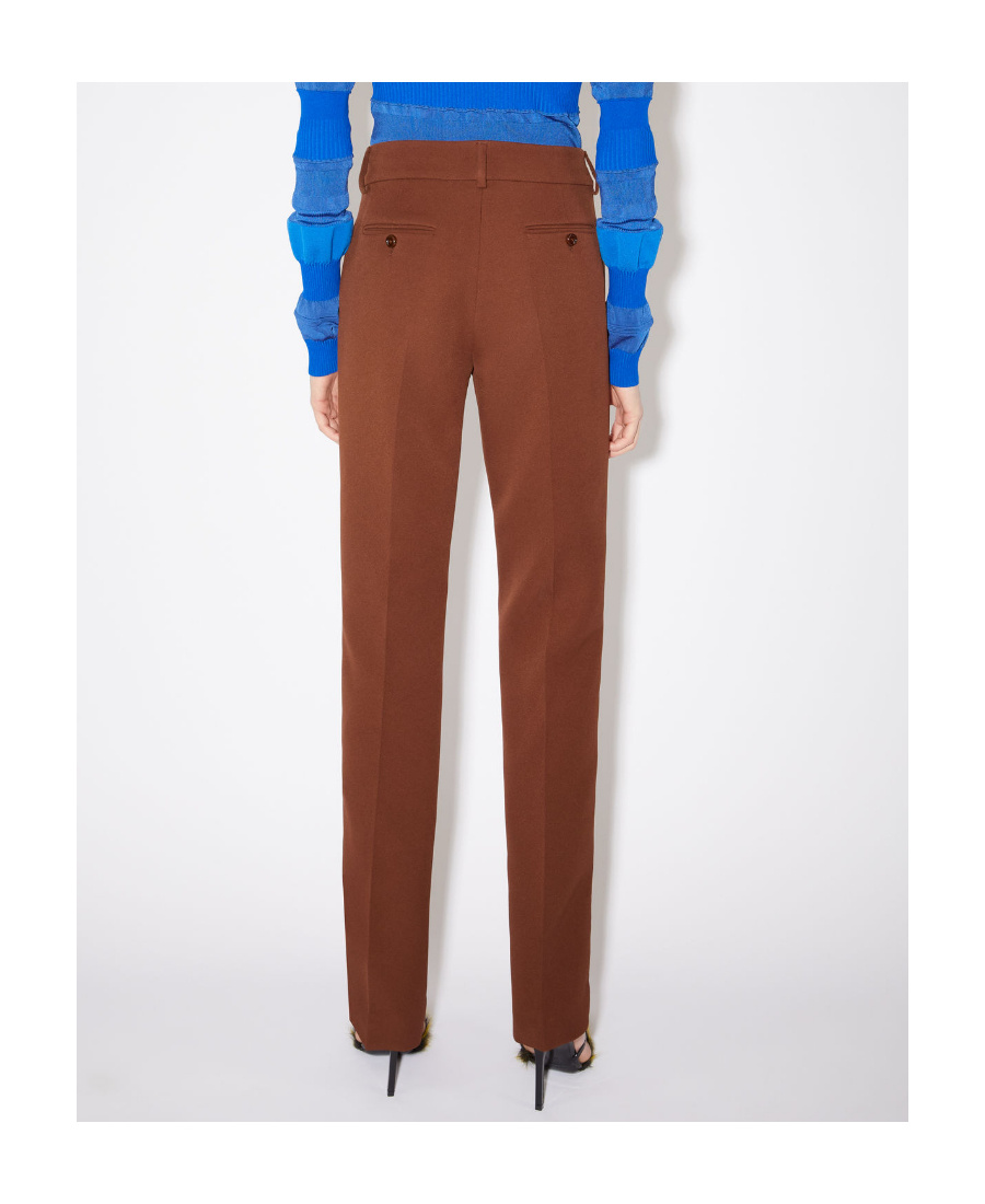 Acne Studios Tapered-leg Tailored Trousers In Brown