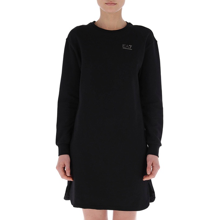 EA7 ROUND NECK LONG-SLEEVED DRESS 