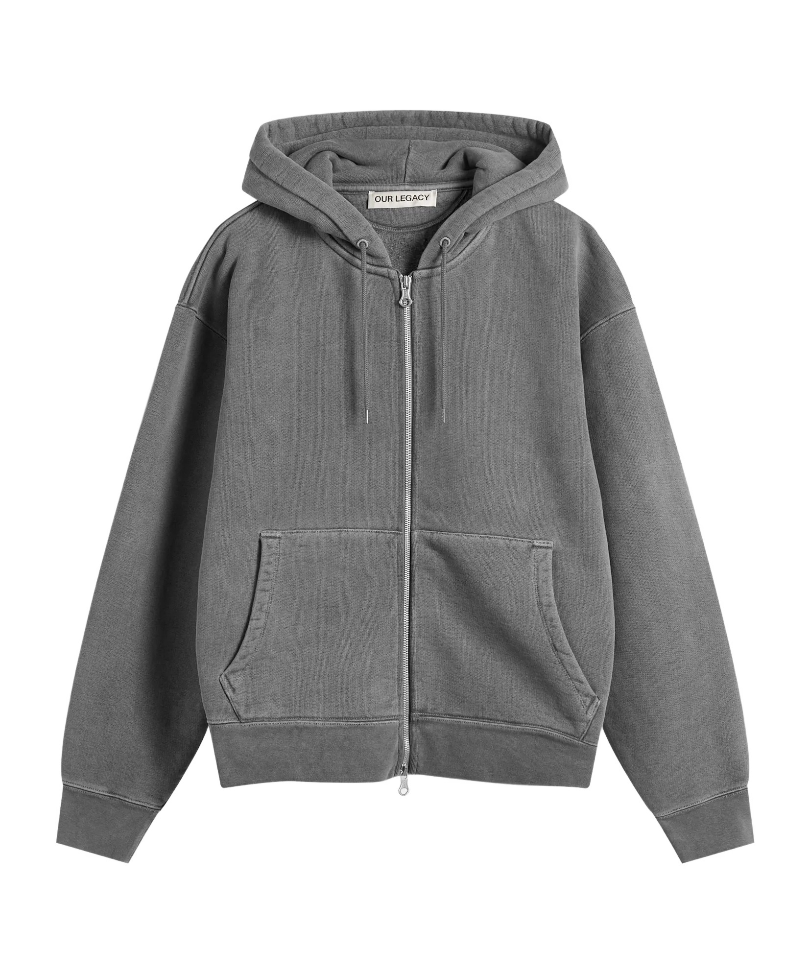 Our Legacy Rascal Cotton Fleece Zip-up Hoodie In Gray
