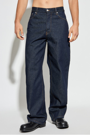 Dries Van Noten Jeans With Belt Loops In Black