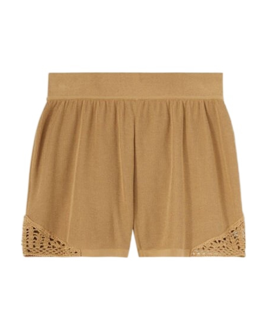 Loro Piana Elastic Waist Shorts In Nude