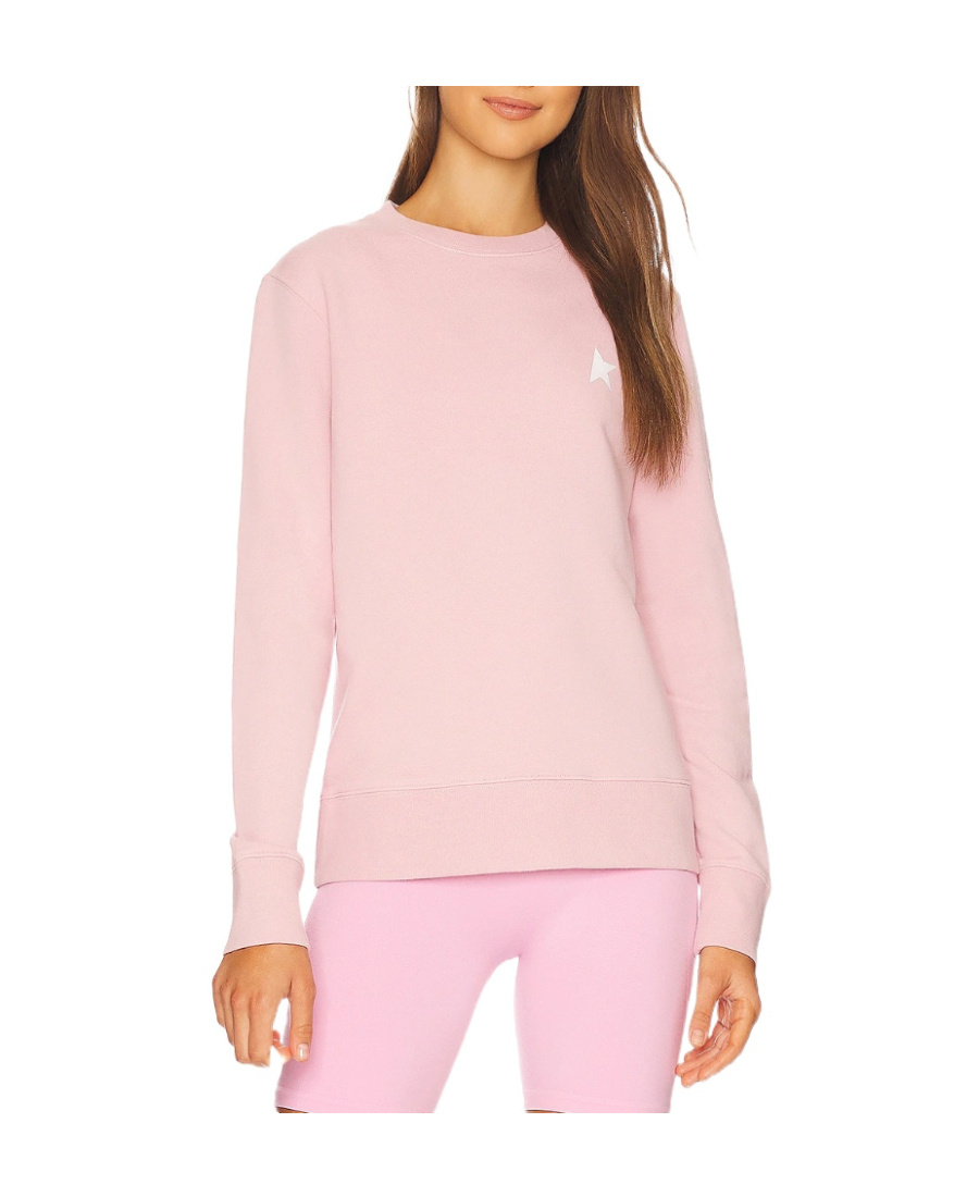 Golden Goose Logo-print Cotton Sweatshirt In Pink