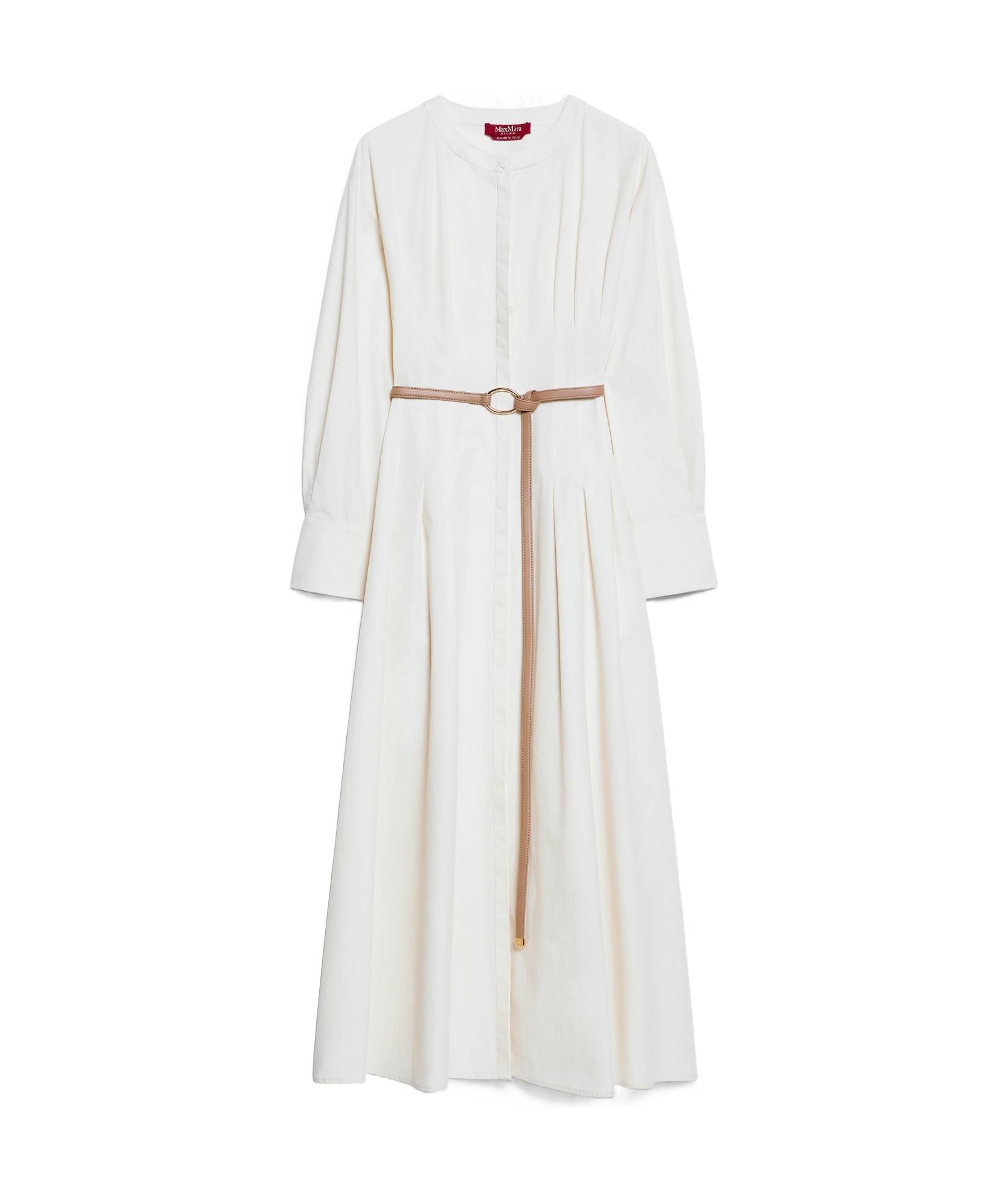 Max Mara Long-sleeved Dress In White