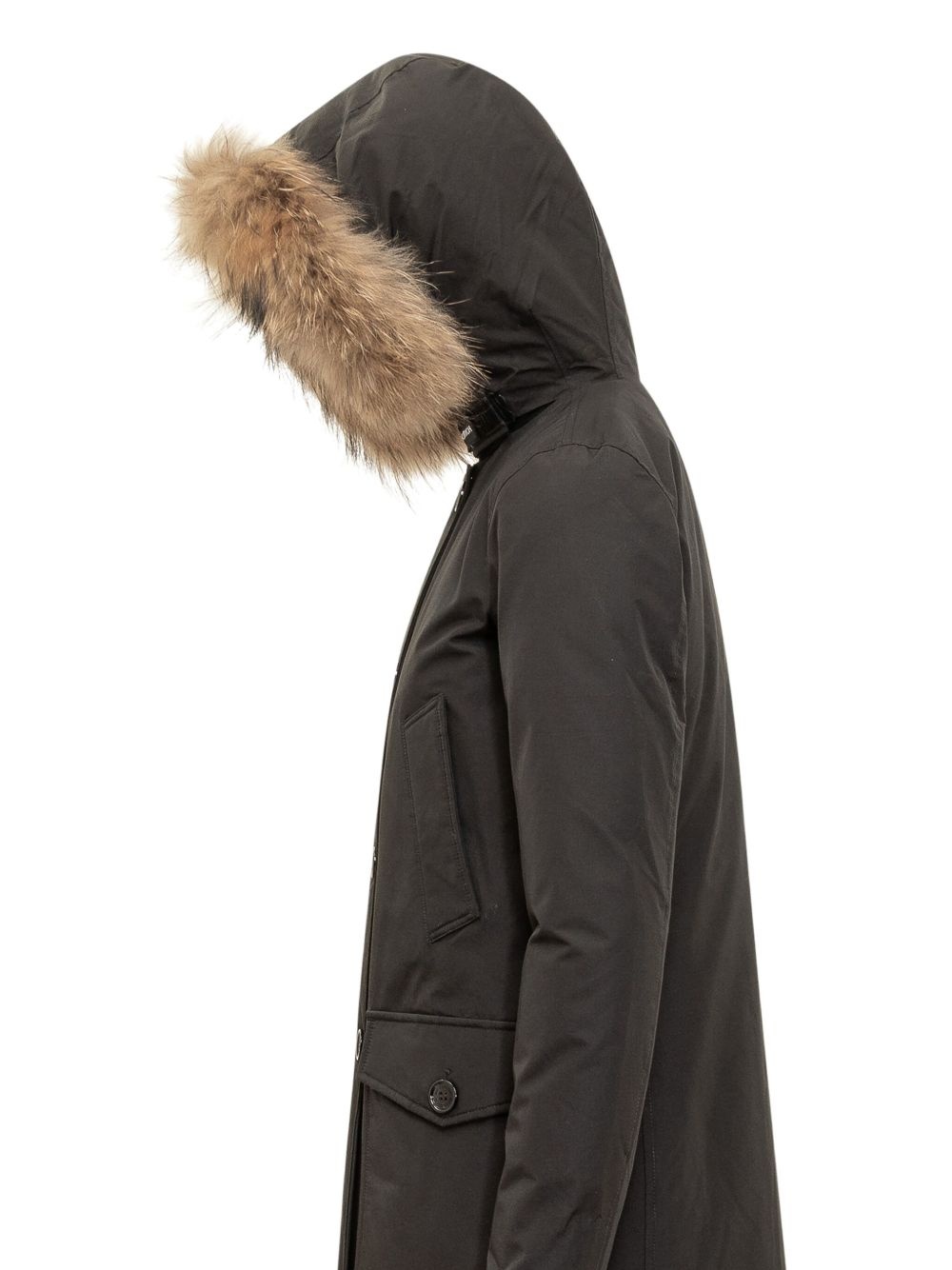 Woolrich Arctic Detachable Fur Parka Clothing In Black
