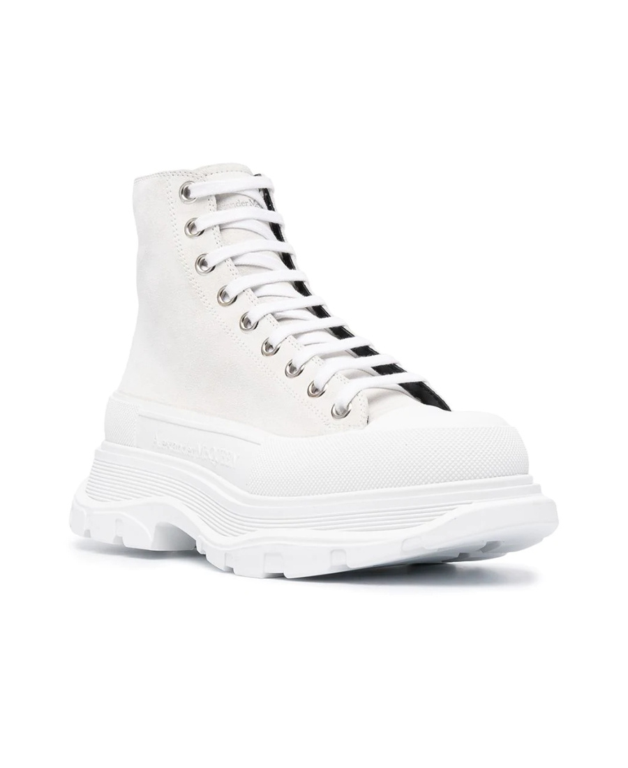 Alexander Mcqueen Tread Slick High Top Sneaker In White