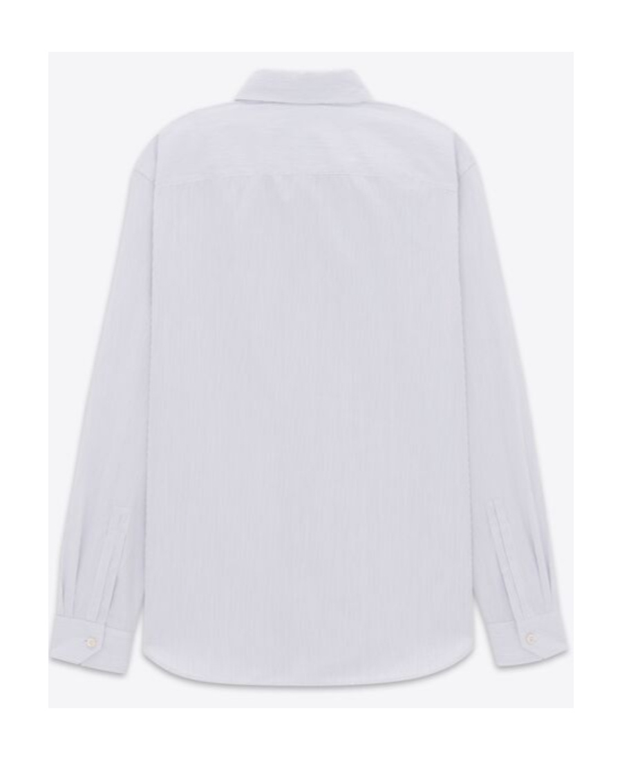 Saint Laurent Cassandre Embroidered Shirt In White