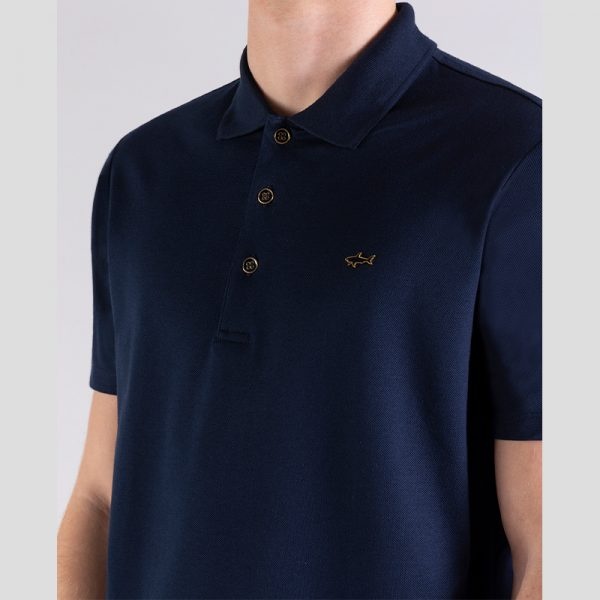Paul & Shark Polo In Cotone Piqué In Black