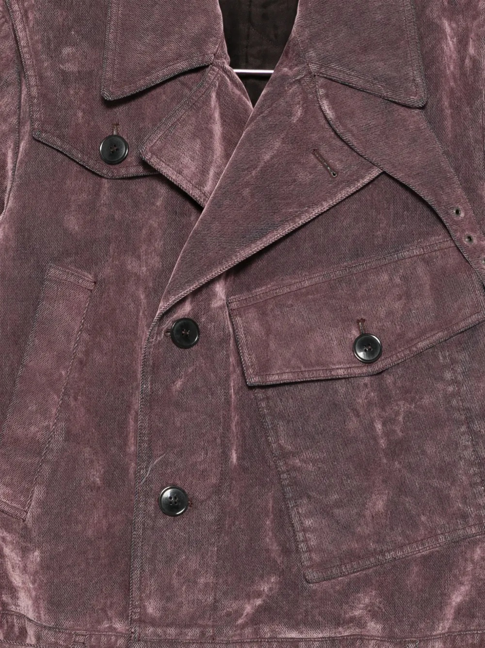 Dries Van Noten Corduroy Blazer With Belted Hem And Pockets In Purple