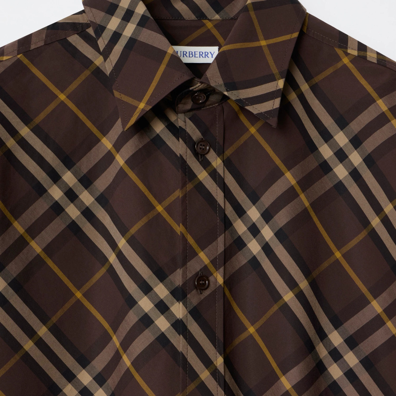 Burberry Relaxed Fit Check Cotton Flannel Shirt In Brown