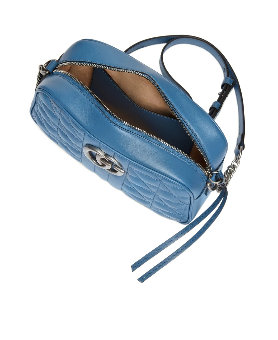 Gucci Gg Marmont Matelassé Shoulder Bag In Blue