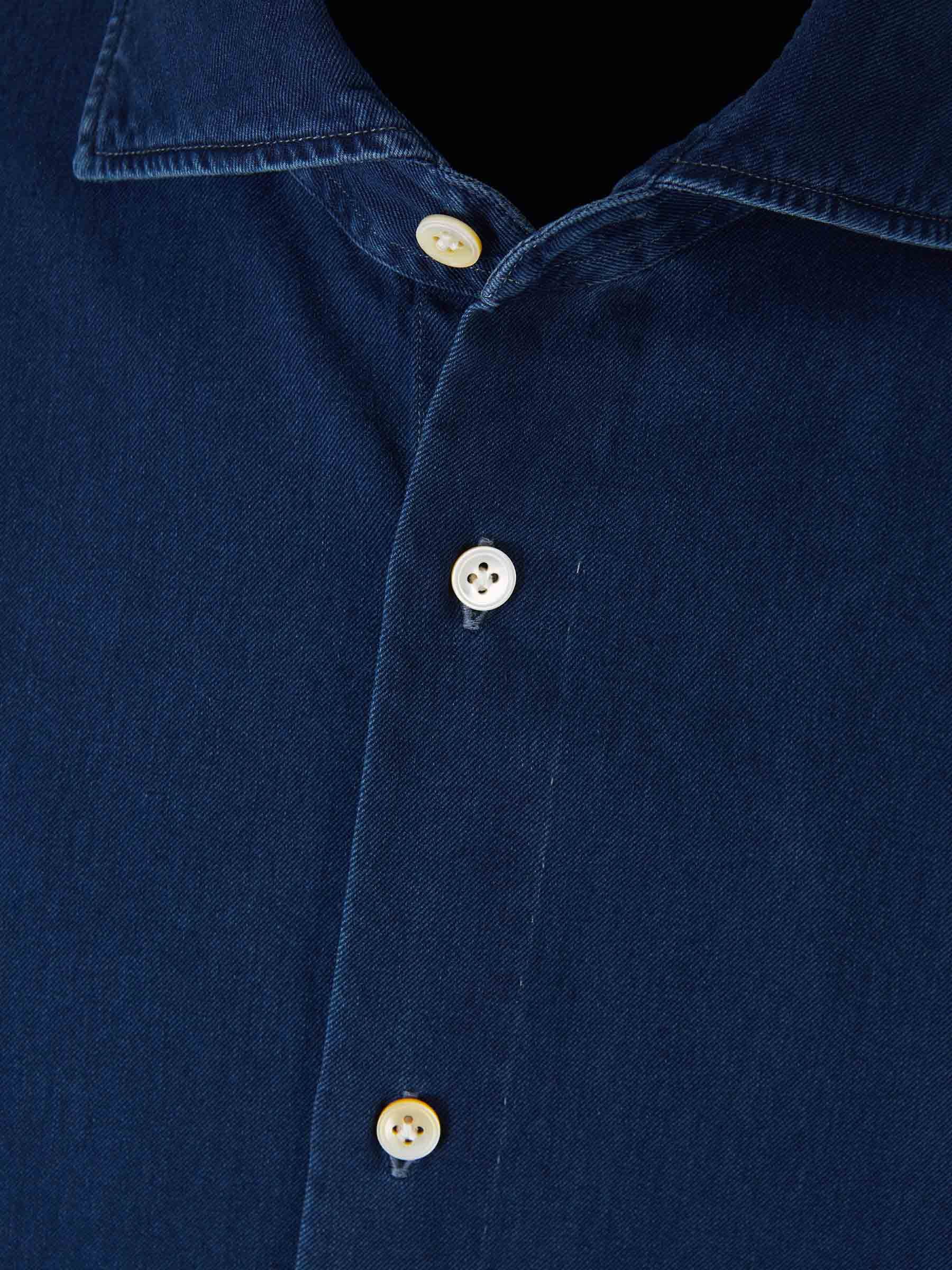 Vincenzo Di Ruggiero Denim Effect Shirt In Blue