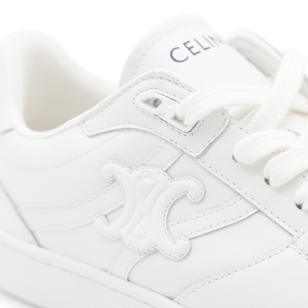 Celine Lace-up Low-cut Casual Shoes In White