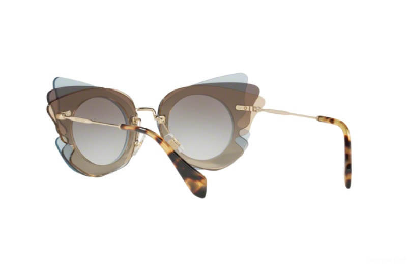 Miu Miu Logo Sunglasses In Gray