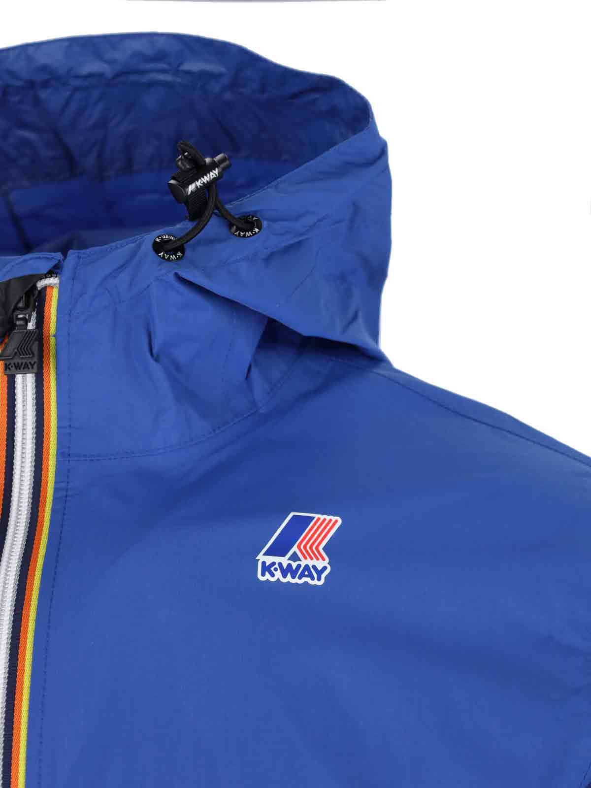 K-way Hooded Jacket With Adjustable Drawstring And Pockets