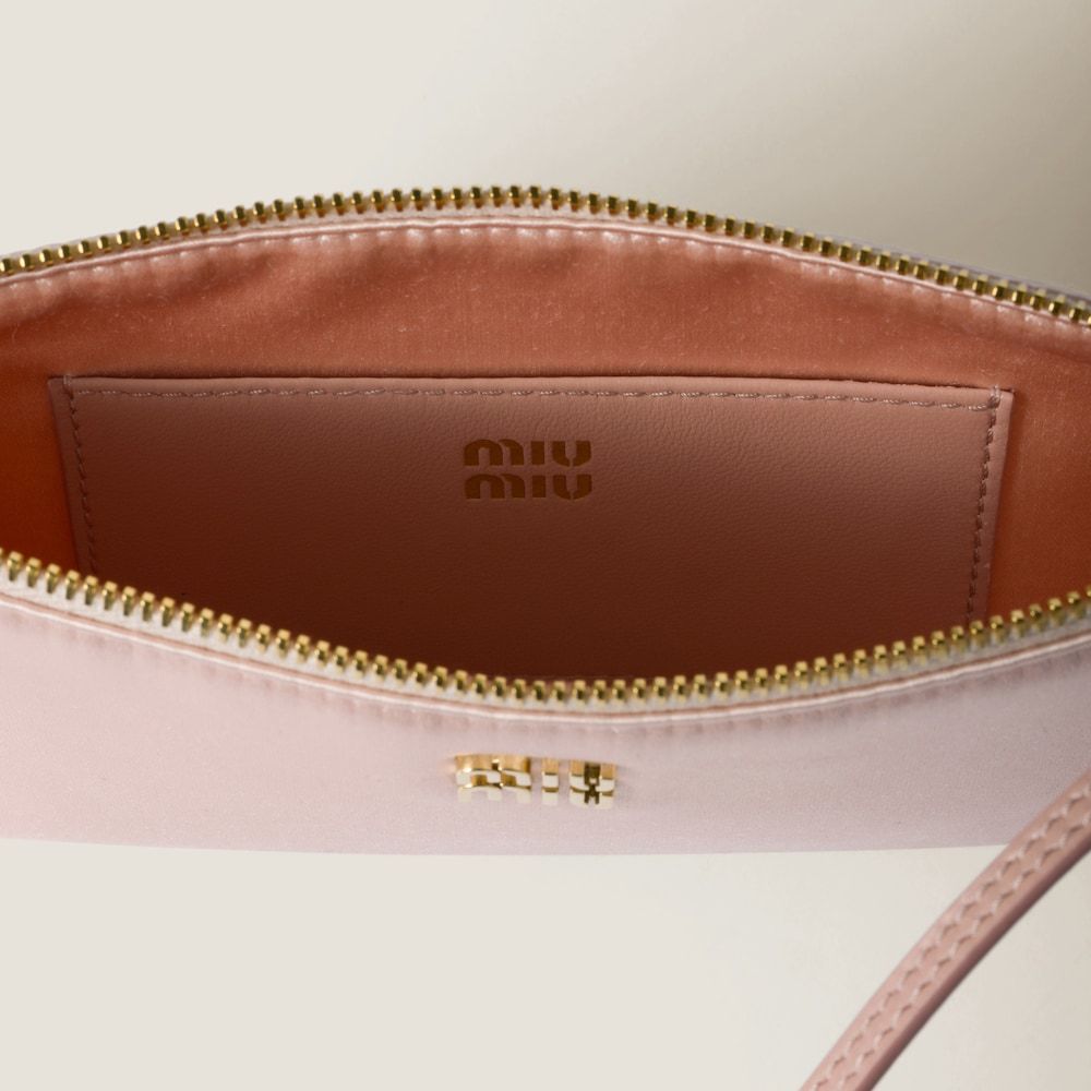 Miu Miu Satin Mini Handbag In Pink