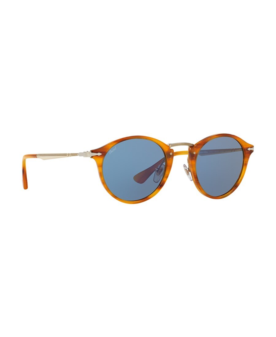 Persol Calligrapher Round Frame Sunglasses In Blue