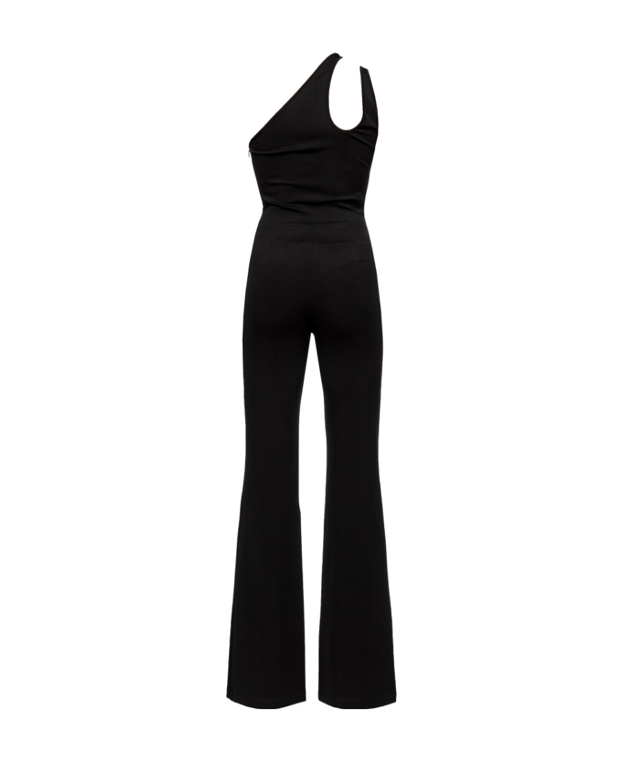 Pinko Cut-out Flared-leg Jumpsuit In Black