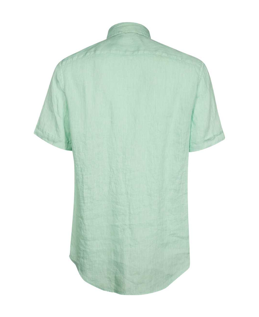 EMPORIO ARMANI SHORT-SLEEVE LINEN SHIRT