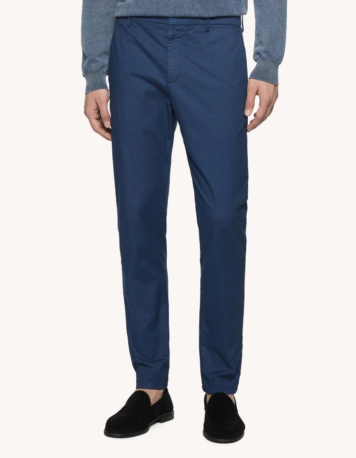 Dondup Belt Ring Casual Pants In Blue