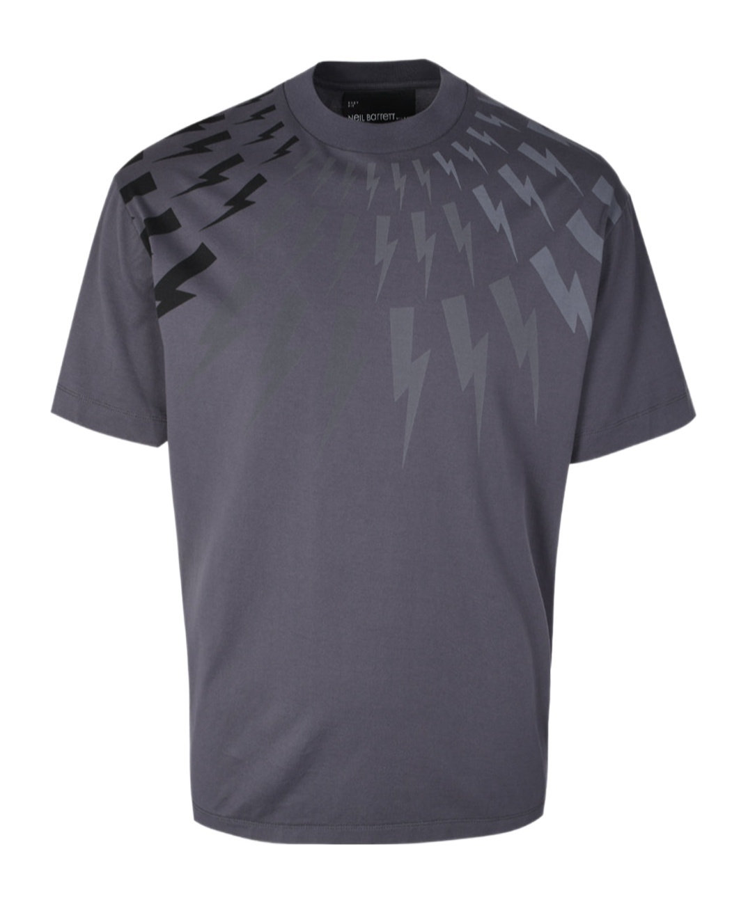 Neil Barrett Open-necked Black Shirt In Black