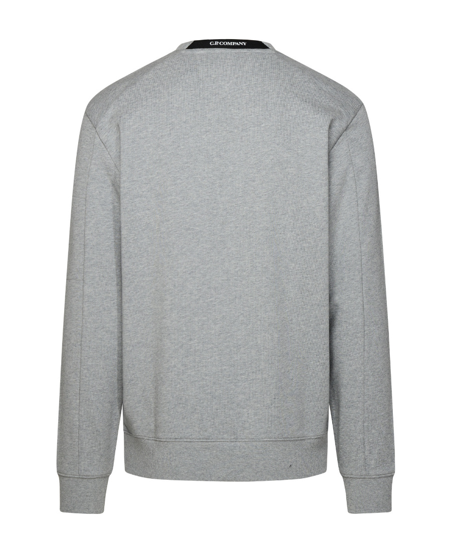 Shop C.p. Company Crewneck Long-sleeved Sweatshirt In Gray