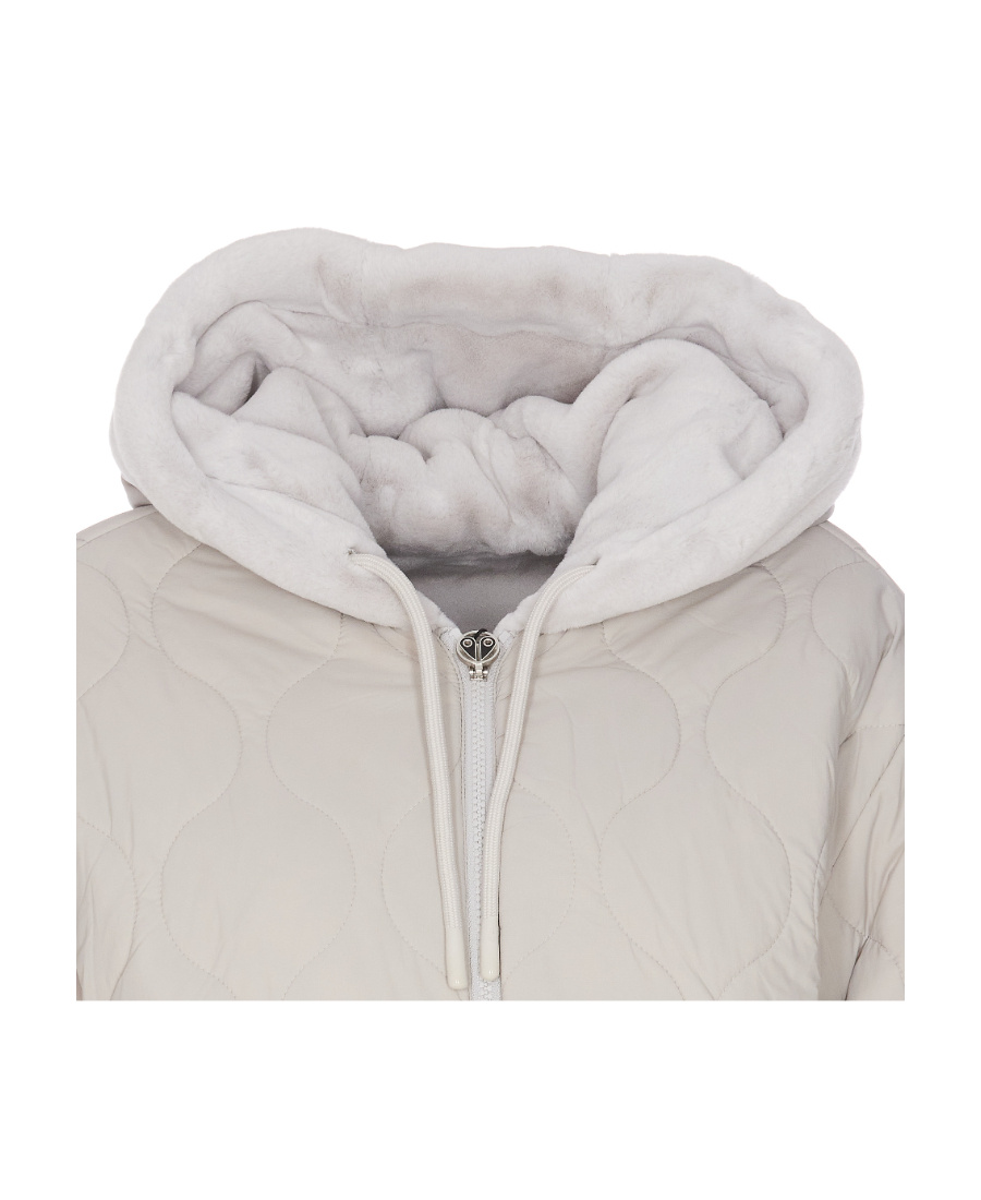 Moose Knuckles Hooded Puffer Jacket In White
