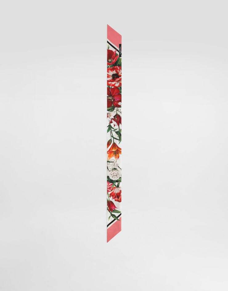 Dolce & Gabbana Diamond Point Floral Wraparound Scarf In Multi